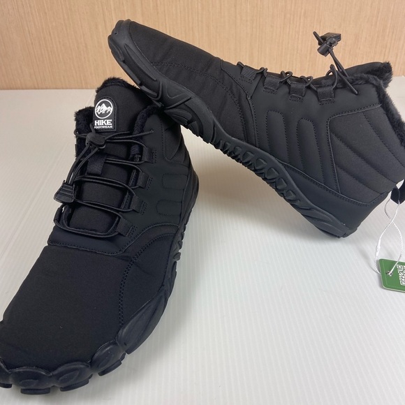 Hike Barefoot Winter Boots NWT Black Fur Lined Zero Drop EU 44 US 10 Wide Toe main image 6